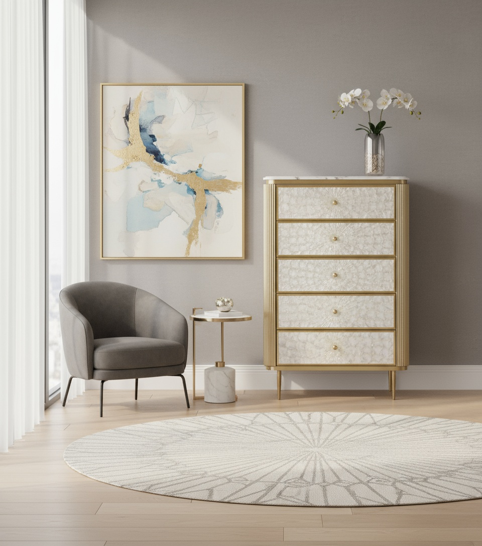 Comoda Stilig 911 Aurie cu 5 Sertare [1]