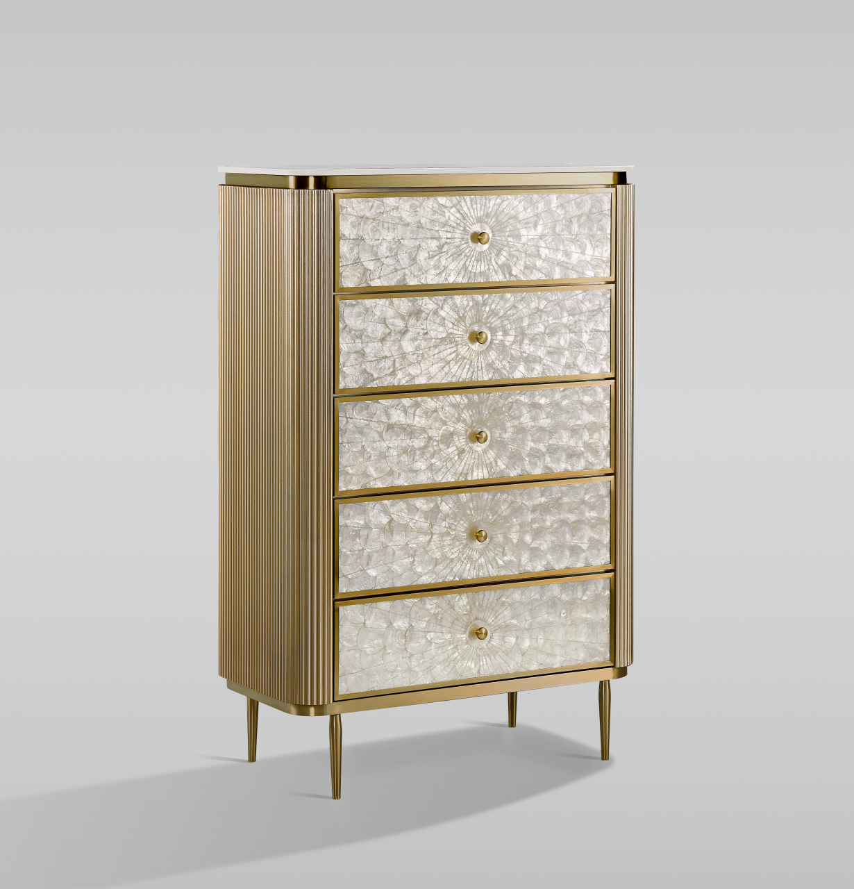 Comoda Stilig 911 Aurie cu 5 Sertare [3]