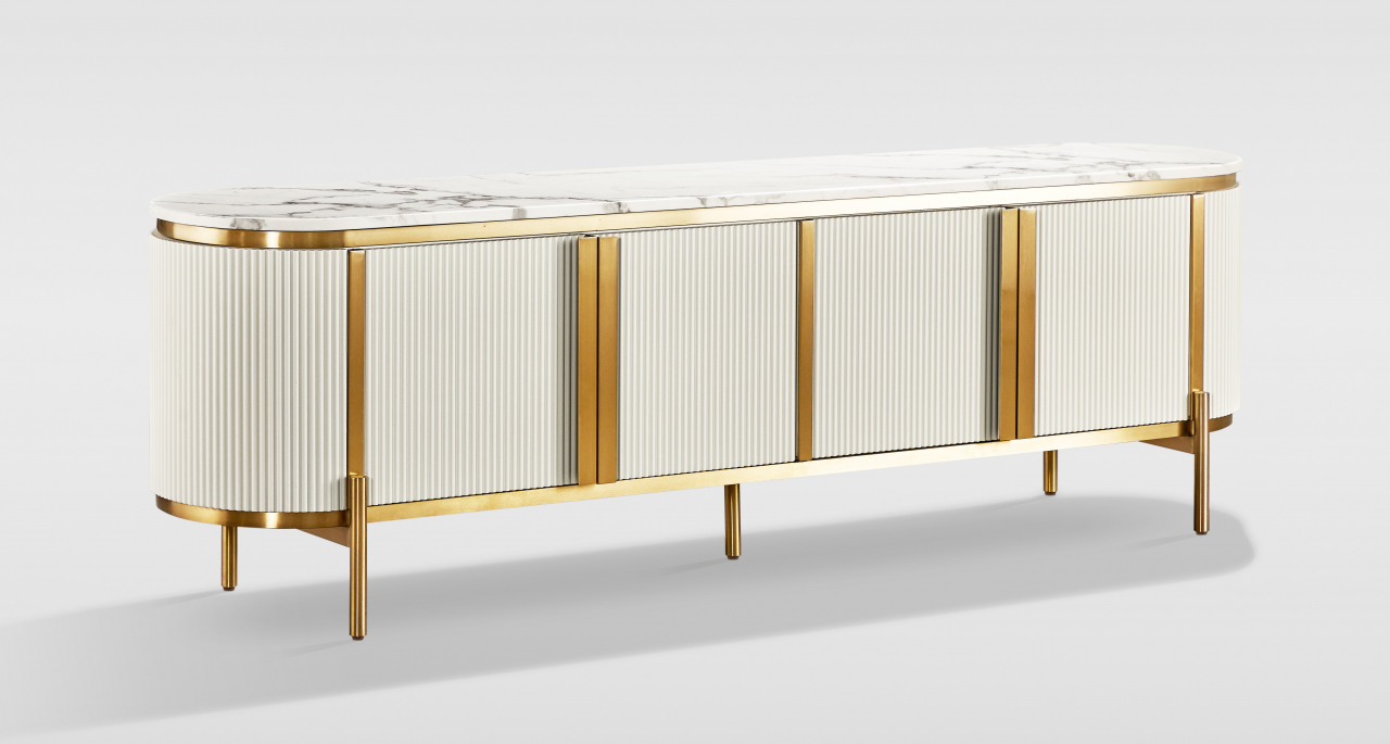 Comoda TV Stilig 382C cu blat de marmura [3]