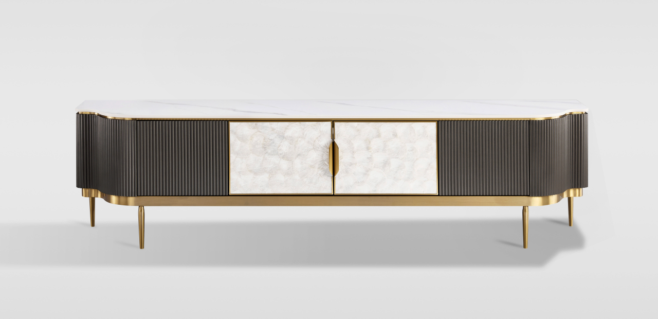 Comoda TV Stilig 905B cu blat de marmura [2]