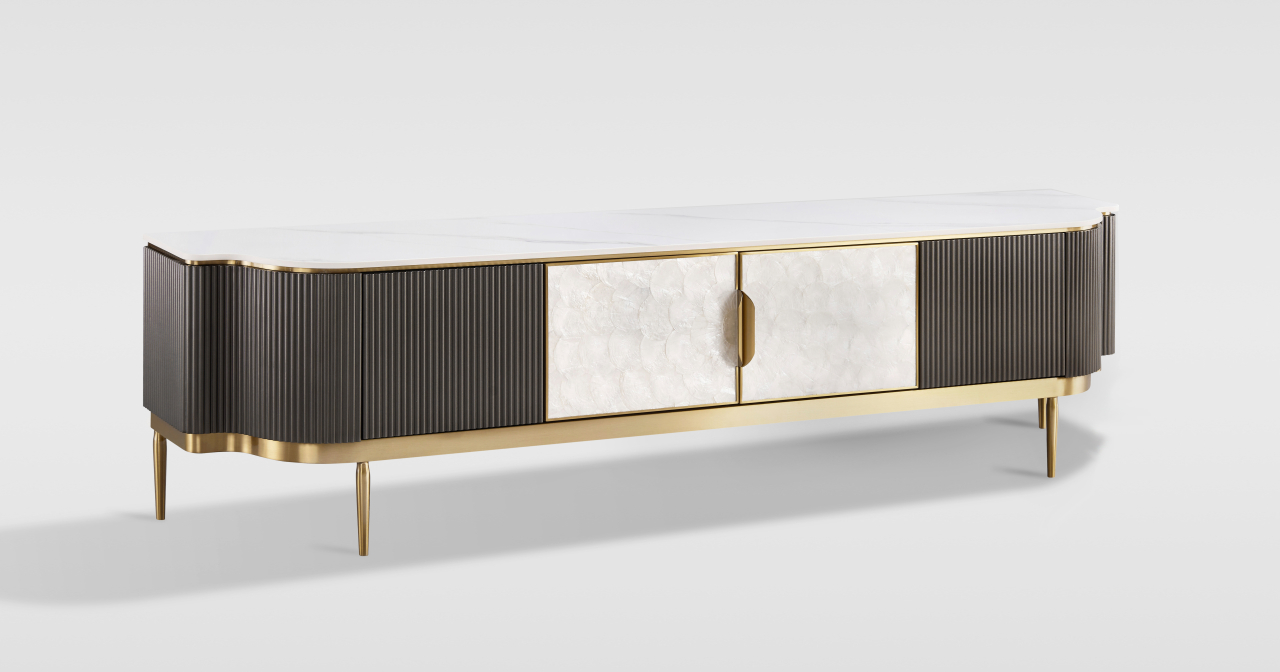 Comoda TV Stilig 905B cu blat de marmura [4]