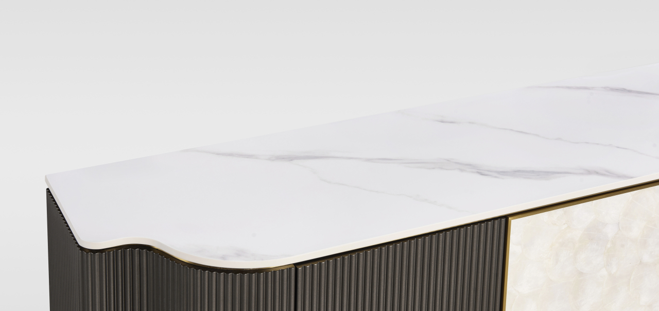 Comoda TV Stilig 905B cu blat de marmura [5]