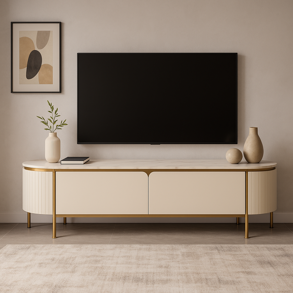 Comoda TV Stilig 120 cu blat de marmura [2]