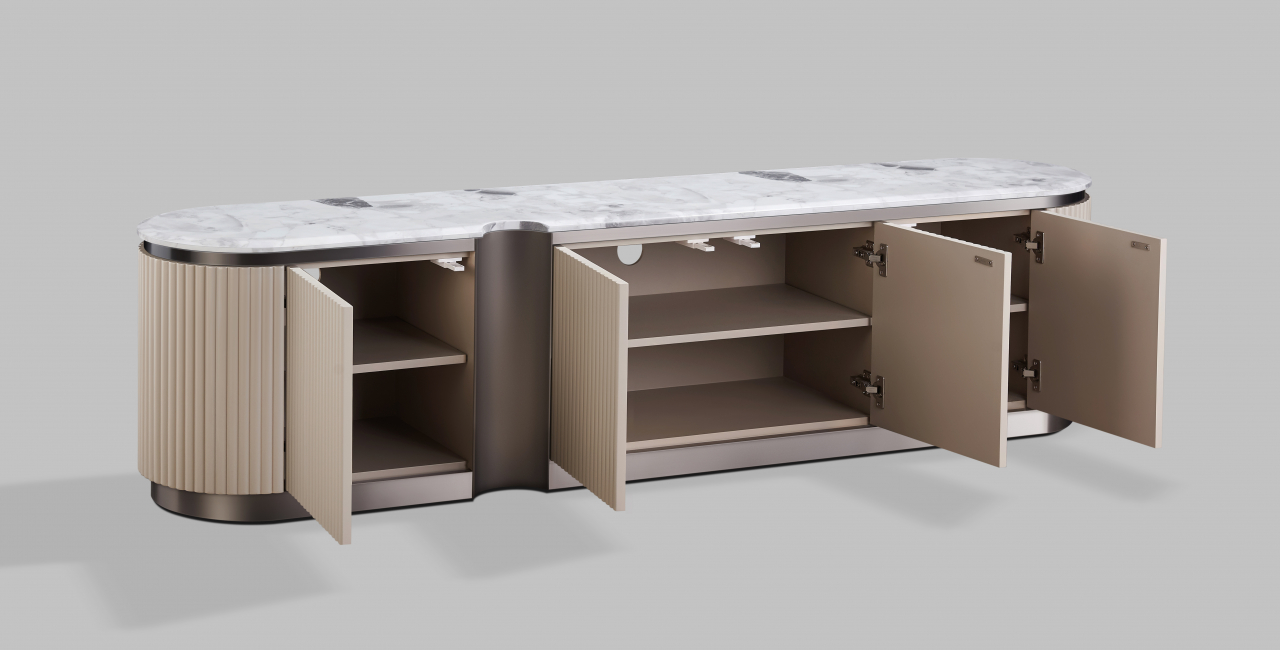 Comoda TV Stilig 916C cu blat de marmura [3]