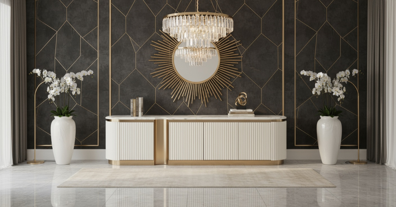 Comoda TV Stilig 916F cu blat de marmura [1]