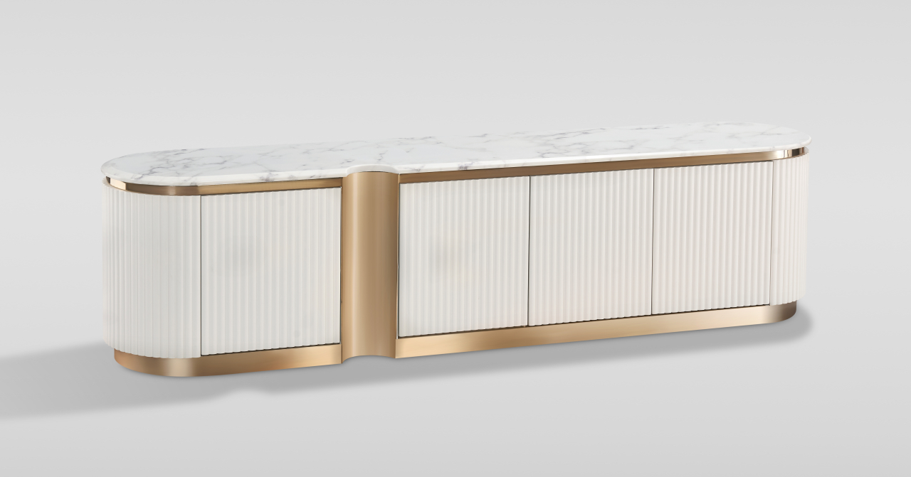 Comoda TV Stilig 916F cu blat de marmura [3]