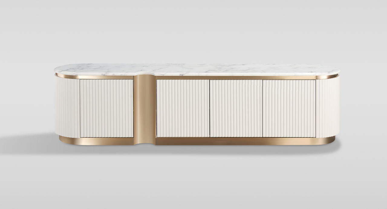 Comoda TV Stilig 916F cu blat de marmura [2]