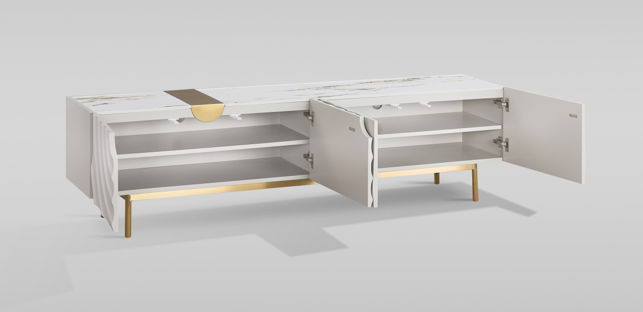 Comoda TV Stilig 320 Alb-Ecru [4]