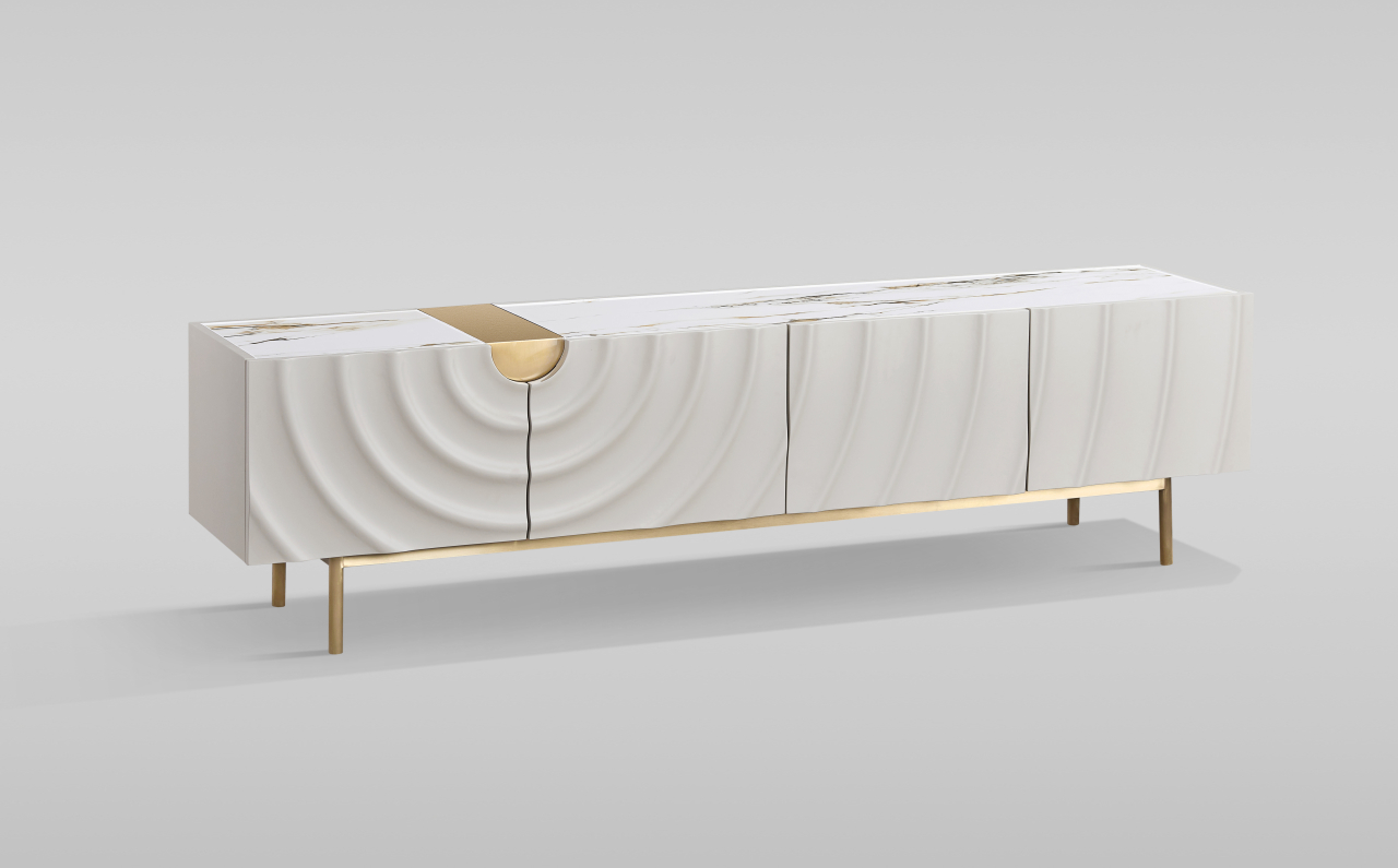 Comoda TV Stilig 320 Alb-Ecru [2]