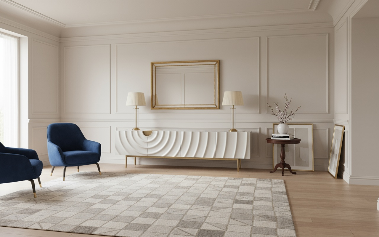 Comoda TV Stilig 320 Alb-Ecru [8]