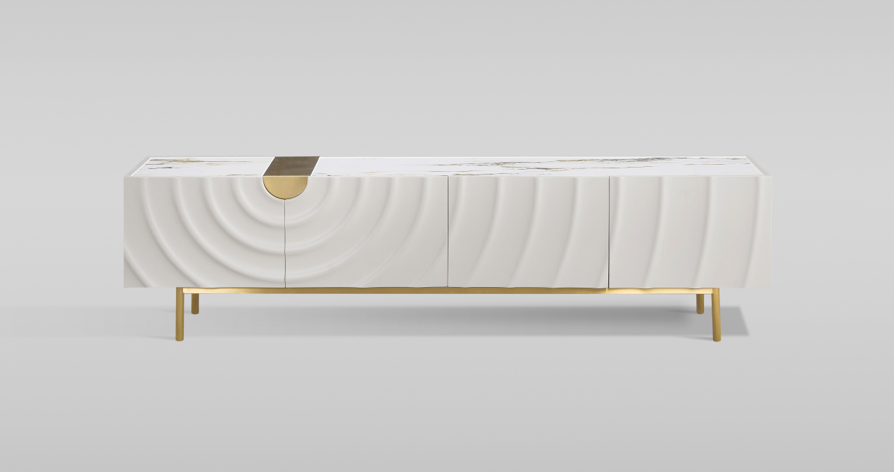 Comoda TV Stilig 320 Alb-Ecru [3]