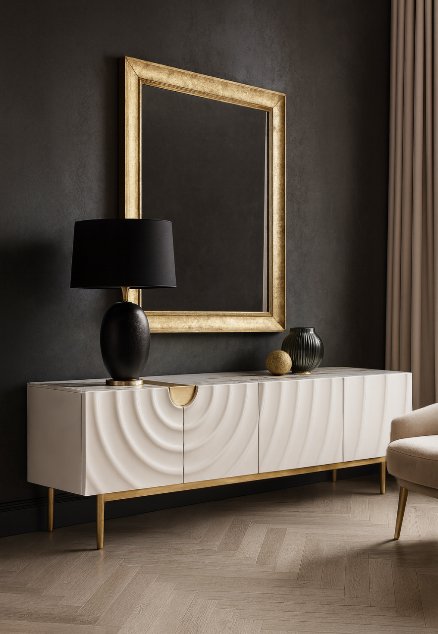 Comoda TV Stilig 320 Alb-Ecru [5]