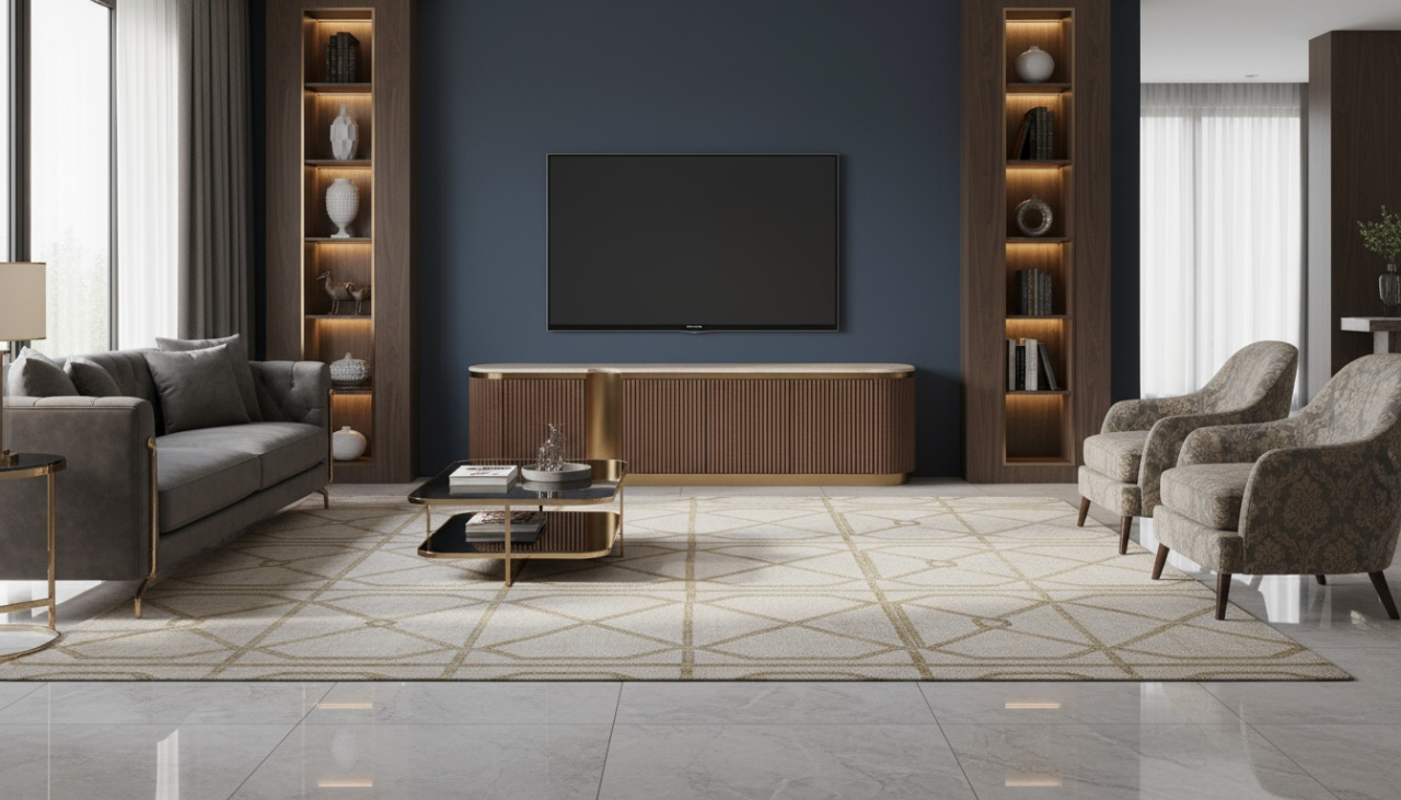 Comoda TV Stilig 916D cu blat de travertin natural [8]