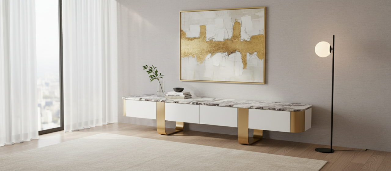 Comoda TV Stilig 922 Alb-Ecru [4]