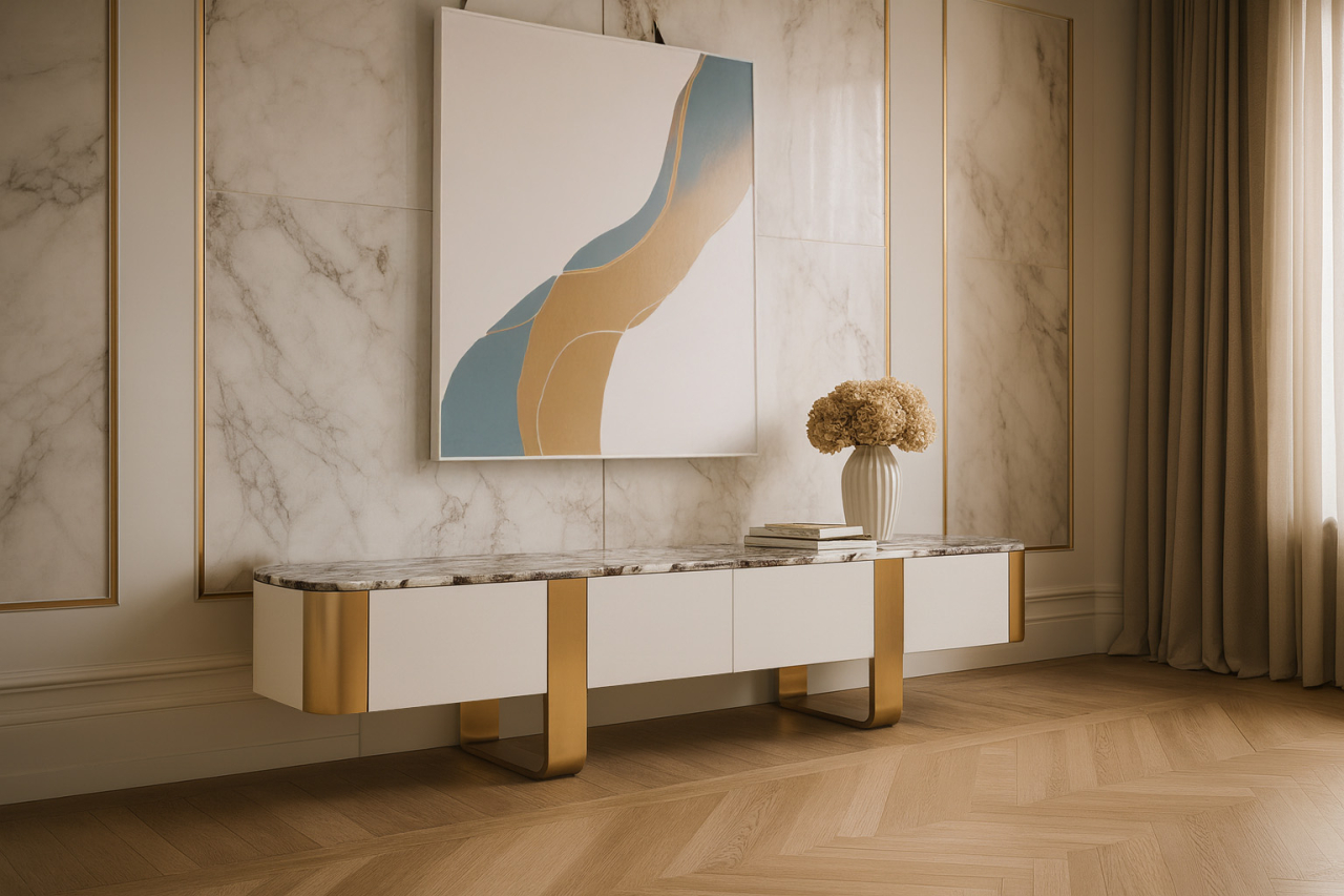 Comoda TV Stilig 922 Alb-Ecru [12]