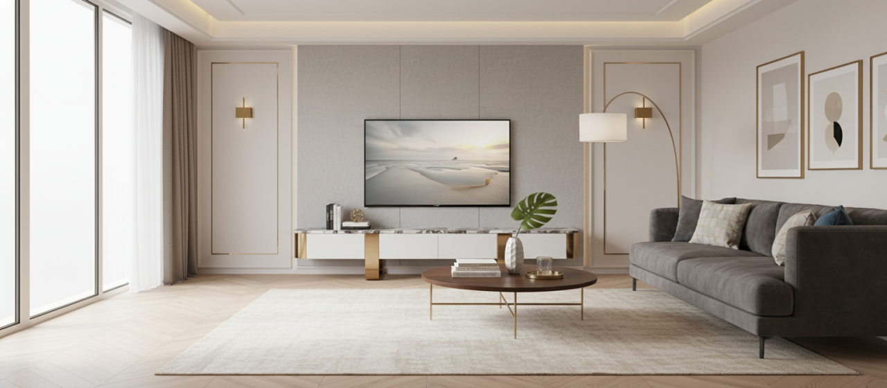 Comoda TV Stilig 922 Alb-Ecru [10]