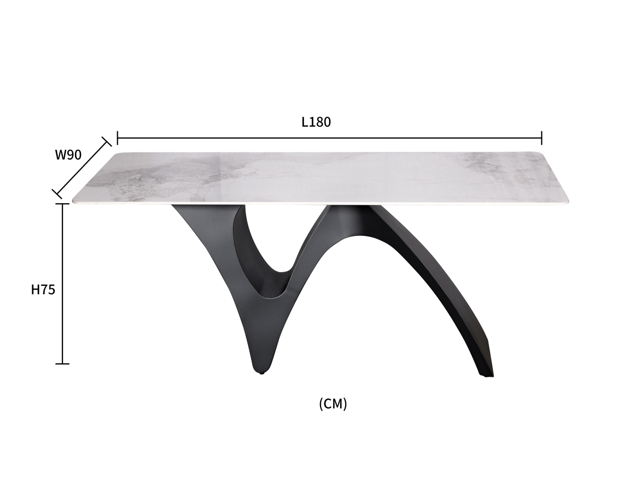 Masa Dining Modig 180 cm M16 Alb Grafit [7]