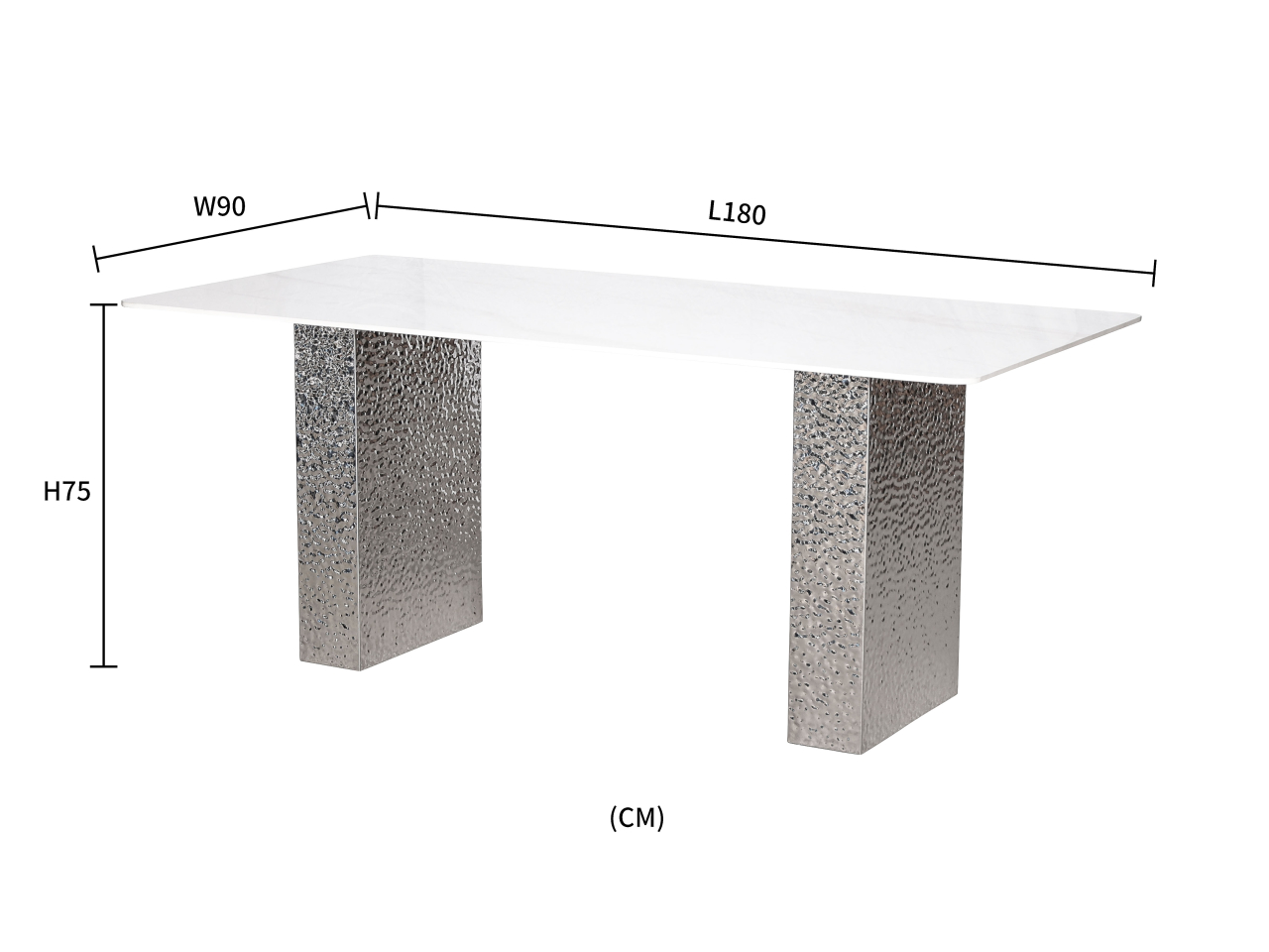 Masa Dining Modig 180 cm M24 Alb Argintiu [10]
