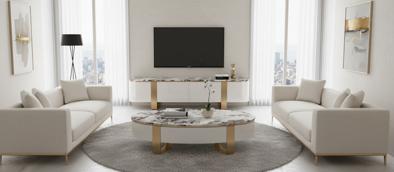 Masuta de Cafea Stilig 923 Alb-Ecru [9]