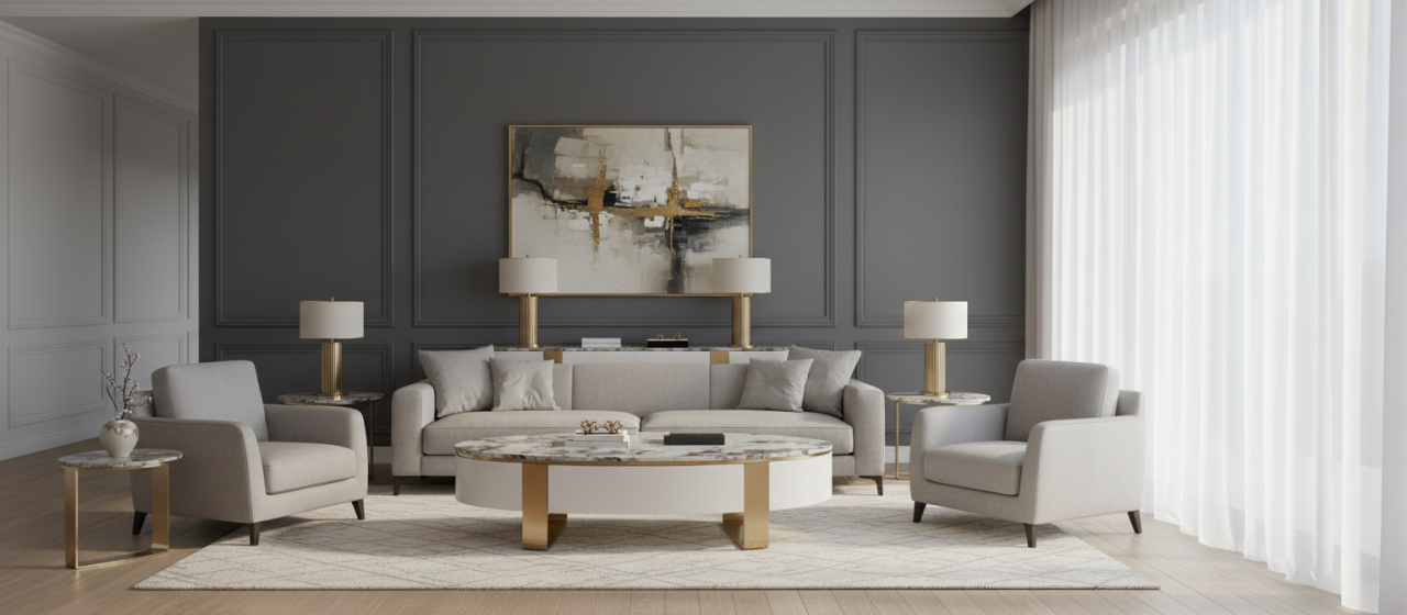 Masuta de Cafea Stilig 923 Alb-Ecru [10]