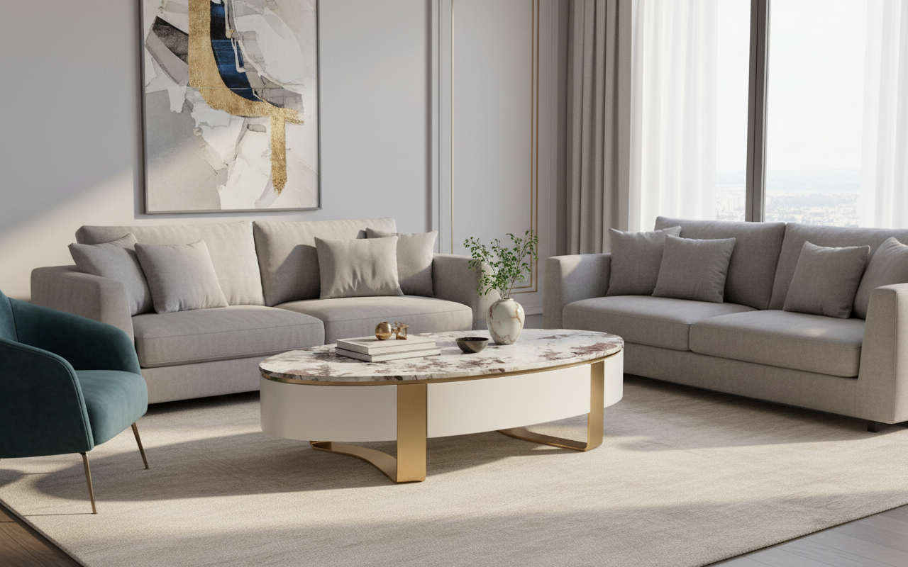 Masuta de Cafea Stilig 923 Alb-Ecru [4]