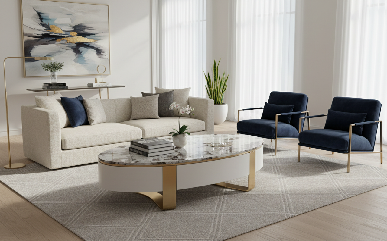 Masuta de Cafea Stilig 923 Alb-Ecru [5]