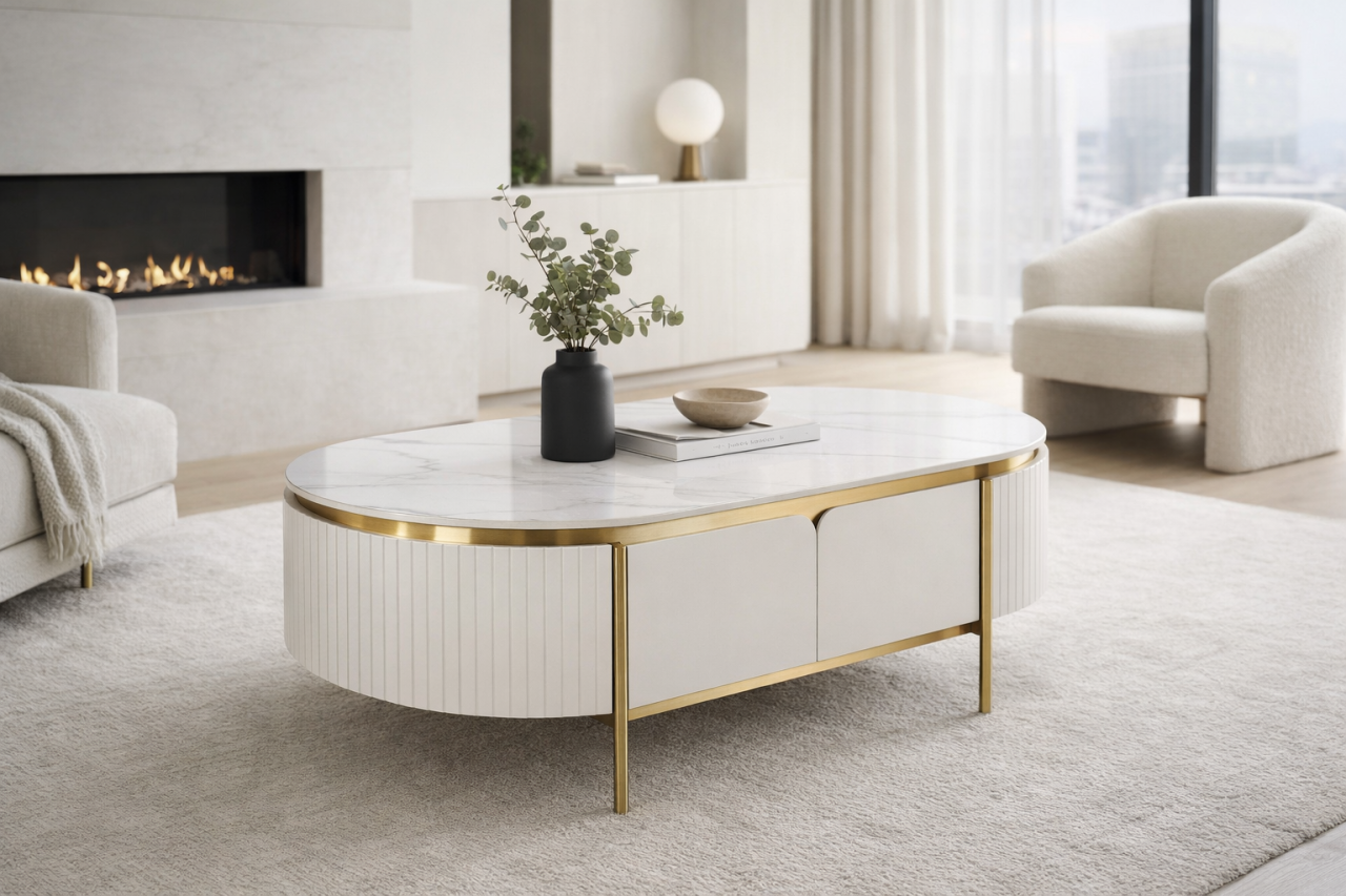 Masuta de Cafea Stilig 122 cu blat de marmura [5]