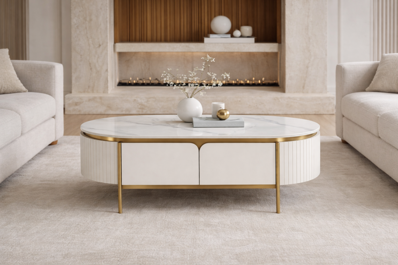 Masuta de Cafea Stilig 122 cu blat de marmura [3]