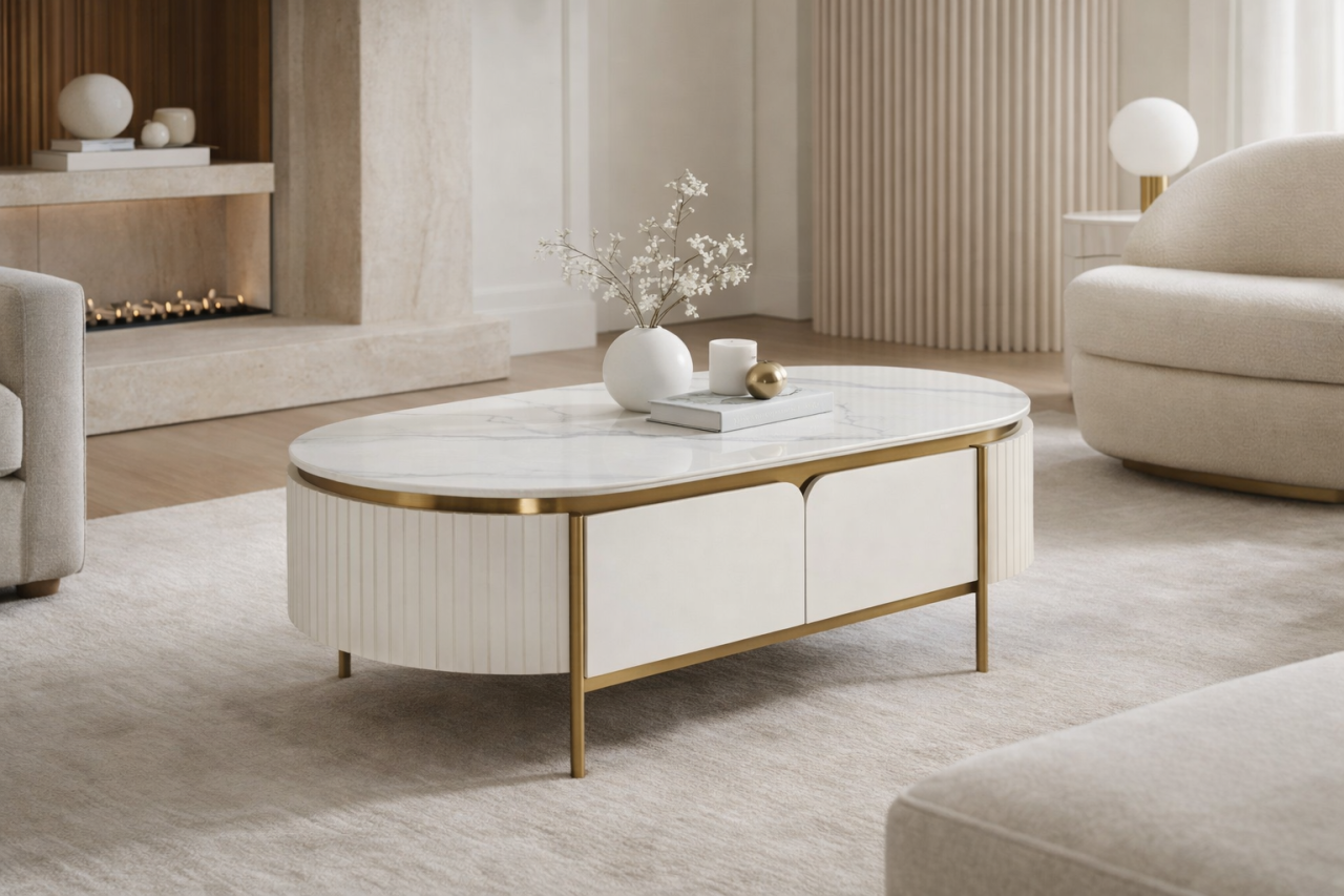 Masuta de Cafea Stilig 122 cu blat de marmura [4]