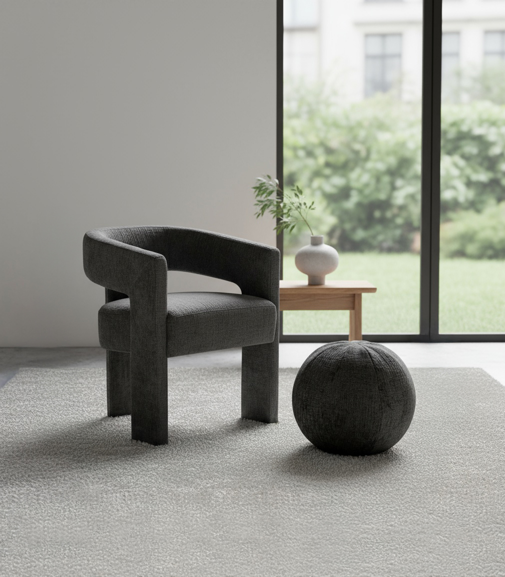 Scaun Leith Tapitat Negru [2]