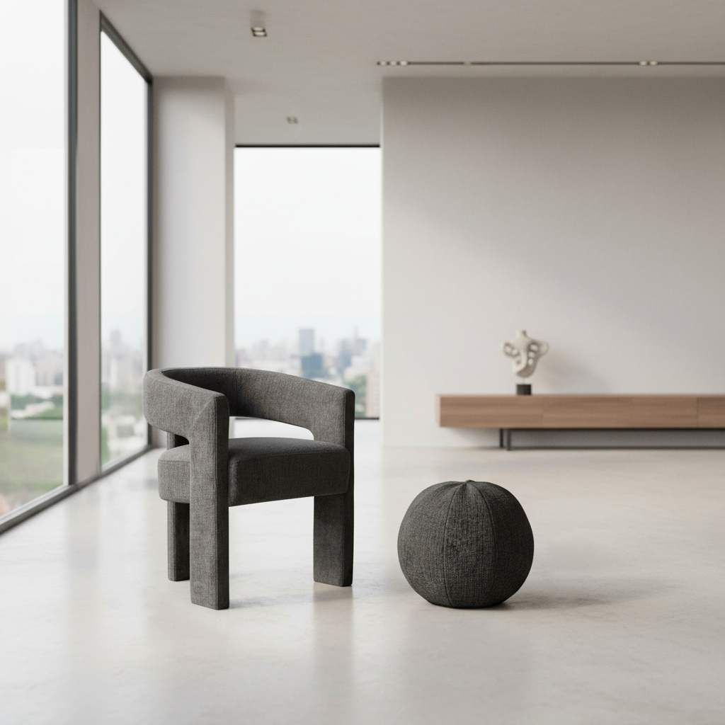 Scaun Leith Tapitat Negru [14]