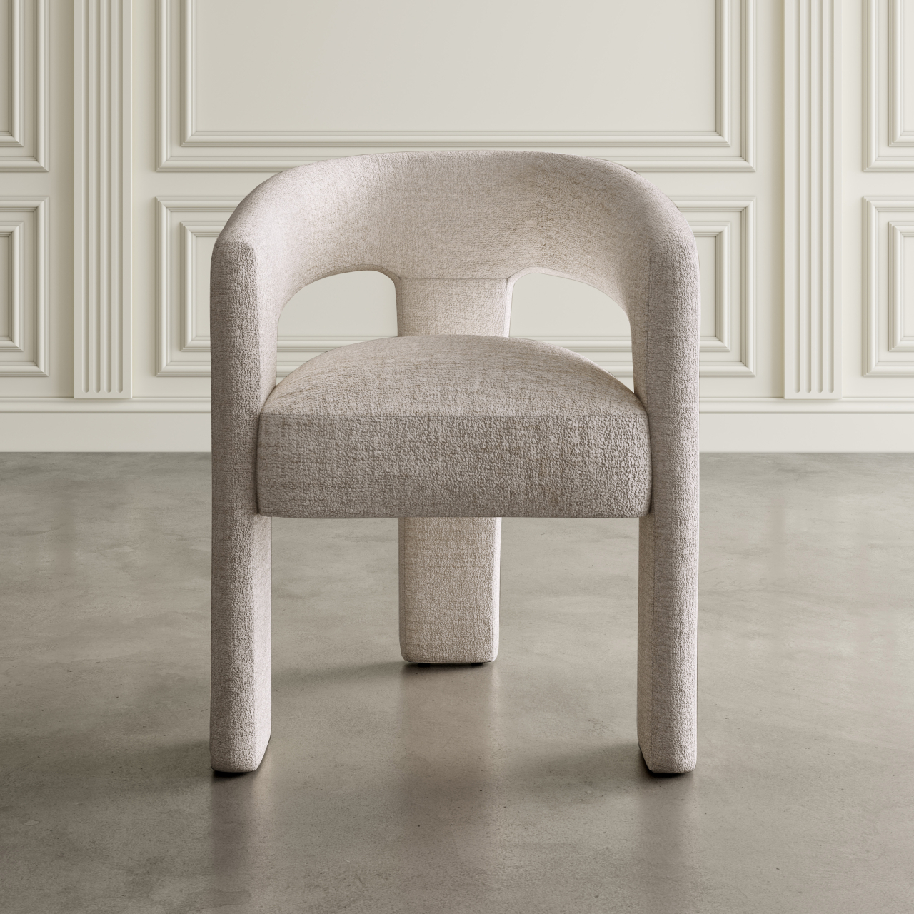 Scaun Leith Tapitat Taupe [8]