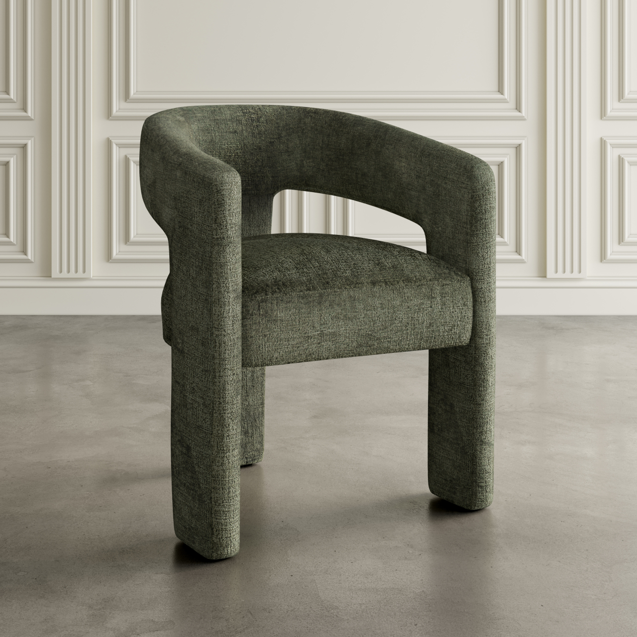 Scaun Leith Tapitat Verde Olive [10]