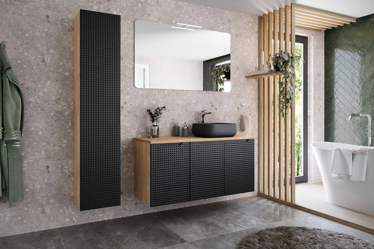 Set Baie Luxor Black 120 cm cu 3 usi [1]