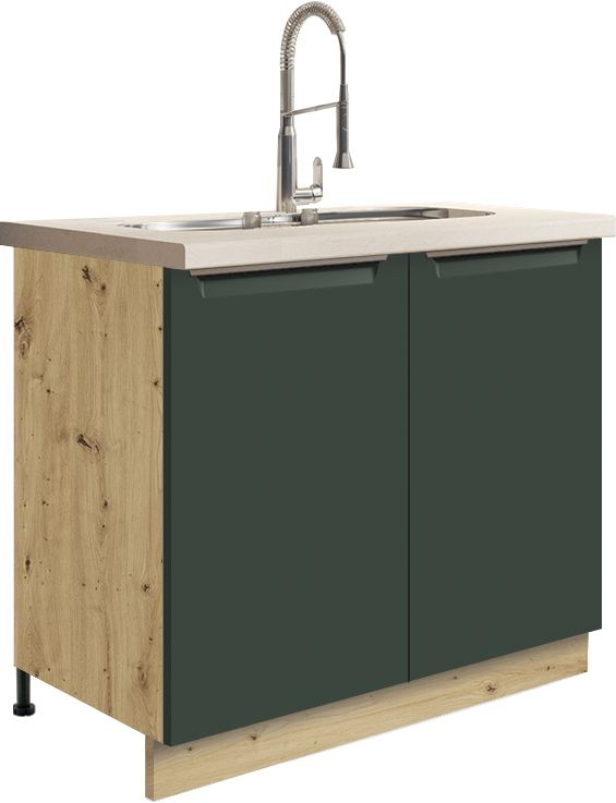 Set Mobila Bucatarie Glamour Verde 270 cm [6]