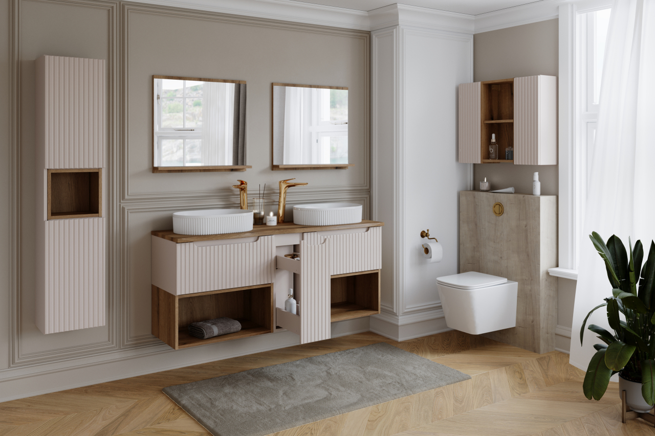 Set Baie Nova Cashmere  & Oak 140 cm [2]