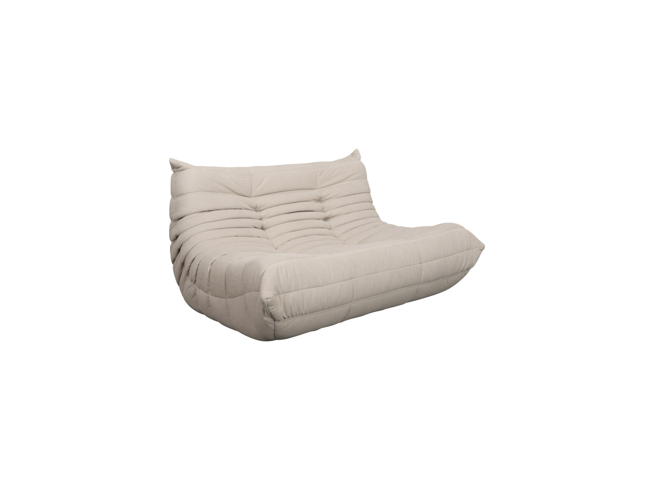 Canapea Nua si Taburet Bej Deschis [3]