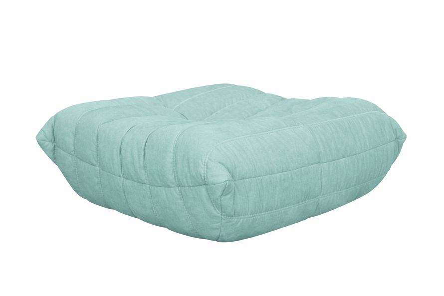 Set fotoliu cu taburet Nua N23-22 + N22-22 din catifea albastru deschis [3]