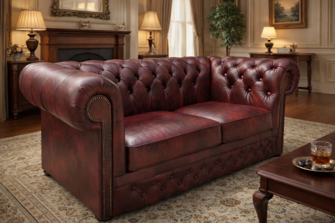 Canapele - Canapea Chesterfield Classic cu 3 Locuri Extensibila