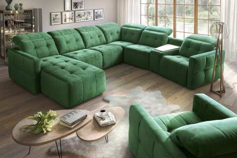 Canapele Modulare - Canapea Modulara Cantata Extensibila Relaxa cu Bar