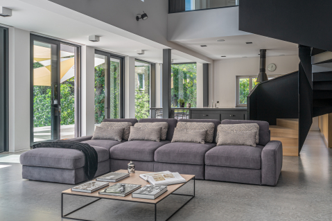 Canapele Modulare - Coltar Serena cu Lada Depozitare