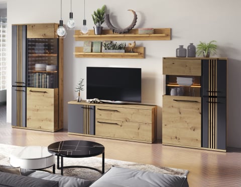 Set Living Fancy - Set Living Molto Negru 336 cm