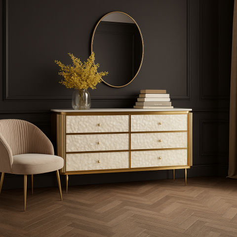 Comoda Stilig 910 Aurie cu 6 Sertare [10]