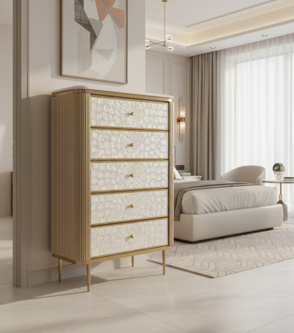 Comoda Stilig 911 Aurie cu 5 Sertare [7]