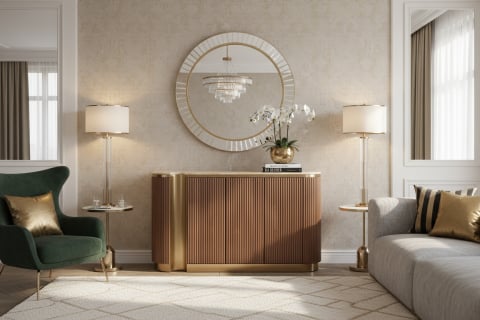 Colectii Armonia - Comoda Stilig 917D cu blat de travertin natural