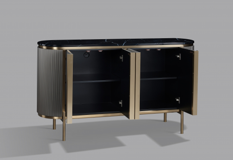 Comoda TV Stilig 384A cu blat de marmura [2]
