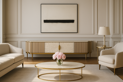 Comoda TV Stilig 905 cu blat de marmura