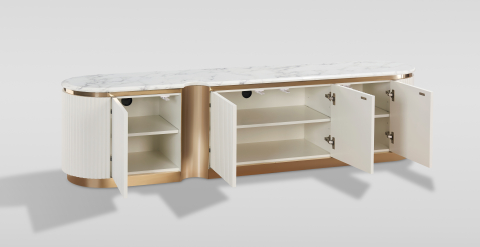 Comoda TV Stilig 916F cu blat de marmura [3]