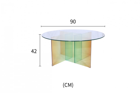 Masuta Cafea Acril Transparenta Modig M75-90 [5]