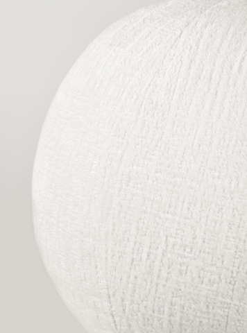 Set Scaun Leith Tapitat si Taburet Alb [9]